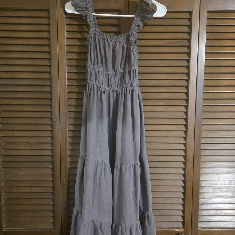 Gray Sleeveless Maxi Dress